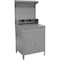 Global Industrial 34-1/2W x 30D x 80H Cabinet Shop Desk with Pigeonhole Riser, Pegboard & Top Shelf, Gray 249509GY - alternate 1